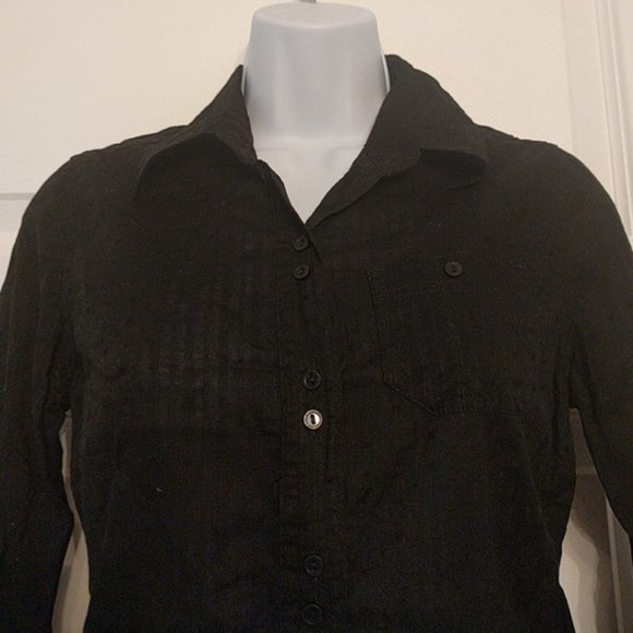 Jacob Conexion black button up blouse workwear career SZ XS - Picture 3 of 6